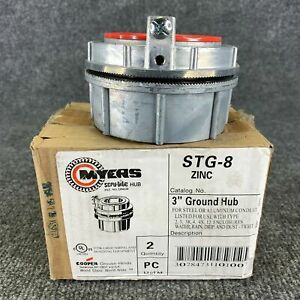 Pack of 2 Myers STG-8 Insulated Grounding Hub 3 Inch Threaded Zinc
