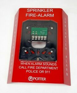 Potter Sprinkler Fire Alarm Strobe Horn and Sign Combination Model SH-1224-WP-R