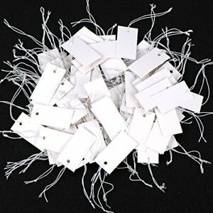 Shappy 300 Packs Price Tags Marking Labels Display Hang Tags with Elastic
