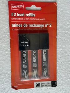Mechanical Pencil Refills 0.5mm Staples School No. #2 pencils 90 fine
