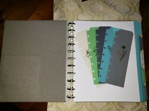 8.5x11Martha Stewart Discbound planner/journal/notebook lot +stickers + dividers
