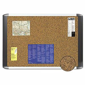 Mastervision Tech Cork Board, 48x72 Silver/Black Frame MVI270501 MVI270501  - 1