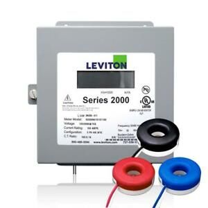 Leviton 3 phase Indoor Meter Kit 80-Volt 3P4-Watt 200 Amp 3 Solid Core CTs Gray