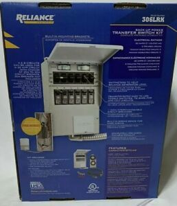 Reliance  6-Circuit Back up Power Transfer Switch Kit 360 LRK. Brand New