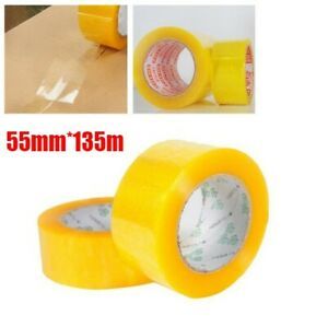 NEW CLEAR STRONG PARCEL PACKING TAPE CARTON SEALING 55MM X 123M  PACKAGING