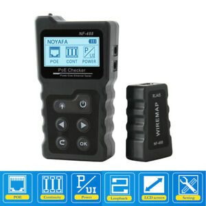 NF-488 LCD Network PoE Checker Inline Tester Continuity Checking Loop-Back