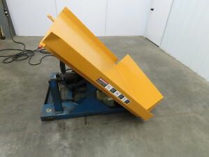 Vestil Hydraulic Lift Tilt Table 2000lb  51&#034; x 55&#034; Tilts 45° Box Tipper 3PH