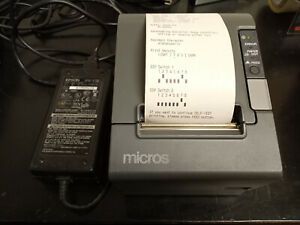 Epson TM-T88IV M129H Thermal POS Receipt Printer Micros IDN Interface W/Power