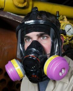 North Full Face Respirator 76008A Med/Lrg Tested Cleaned Cartridge not included
