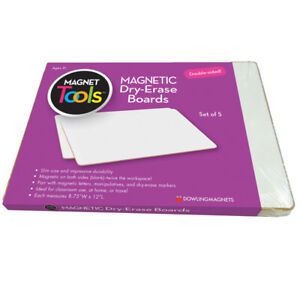 DOWLING MAGNETS MAGNETIC DRY ERASE BOARDS SET OF 5