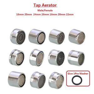 Tap Aerator Male Female Chrome Plated Brass-Spout End Diffuser Filter 18mm-28mm