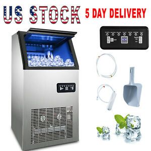 Built-in Commercial Ice Maker Stainless Steel Bar Restaurant Ice Cube Machine