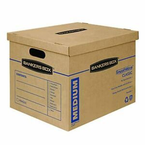 Bankers Box SmoothMove Classic Moving Boxes, Tape-Free Assembly, Easy Carry Hand