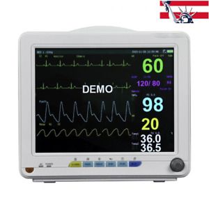 Hospital Veterinary Digital Patient Monitor Surgical NIBP SPO2 ECG TEMP RESP PR