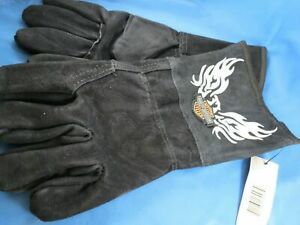 LICENSED HARLEY DAVIDSON MOTORCYCLE GAUNTLET WELDING GLOVES LEATHER NEW Eagle XL