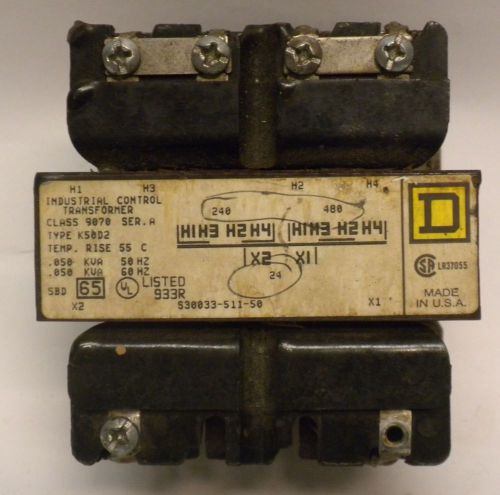 Square D Control Transformer 0.05 kVA, 60 Hz (9070-K50D2)