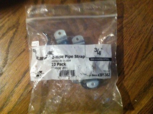 Free Shipping Bag of 10 2 hole pipe straps, 3/4&#034; American Valve