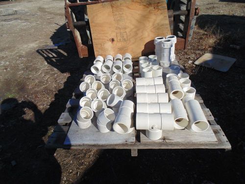 50 MIXED PIECES- 2-1/2 INCH PVC FITTINGS