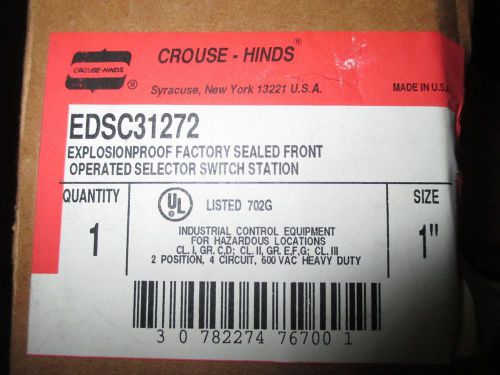 CROUSE HINDS EDSC31272 EXPLOSIONPROOF FACTORY SEALED SWITCH STATION