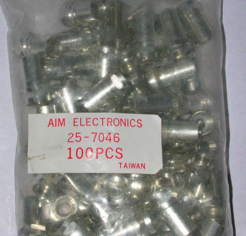 Nip 100 pcs aim electronics 25-7046 rg-6 cable connectors bulk pack for sale