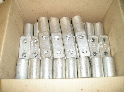 LOT of 28 VCEL 060 H2  2 HOLE aluminum  COMPRESSION LUGS  5 1/4 inch long