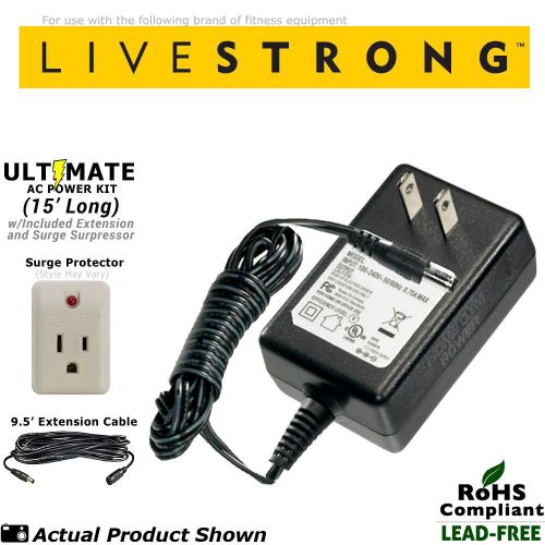 LiveStrong LS5.0U, LS5.0R &amp; LS6.0R Stationary Bike AC Adapter (KIT)