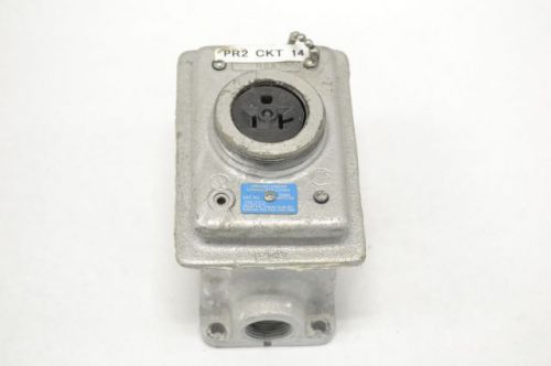 CROUSE HINDS DS222  RECEPTACLE 125V-AC 20A 2 3 PLUG &amp; RECEPTACLE B237683