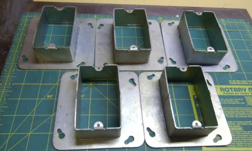 Electrical handy box switch/receptical riser 4 3/4 x 4 3/4 1 1/2 rise (5) #3101a for sale