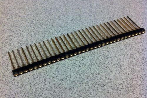 32 pin sip wire wrap 3 level breakaway single row strip gold plated pins - new for sale