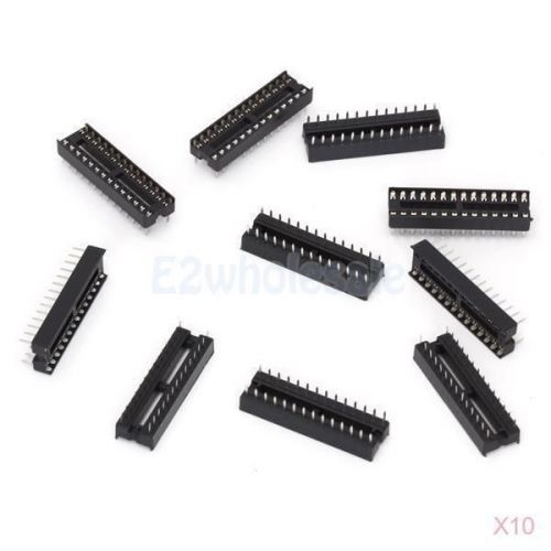 10x 10pcs 28 pin 2.54mm Pitch DIP IC Sockets Adaptor Solder Type #05158