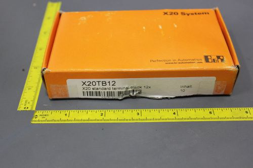 NEW BOX OF 10  B&amp;B X20 STANDARD TERMINAL BLOCKS X20TB12 (S19-1-43B)