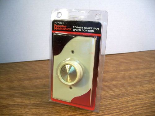 Popular Mechanics Rotary Quiet Fan Speed Control (PM95365) 1.5A 120V *NEW*