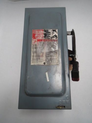 FEDERAL PIONEER C5336 NON-FUSIBLE DISCONNECT SWITCH 30A 600V-AC 3PH 200288