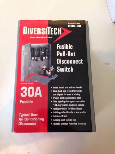 Diversitech 30 Amp Fused Pull Out Disconnect Switch DDS-30 (c21)