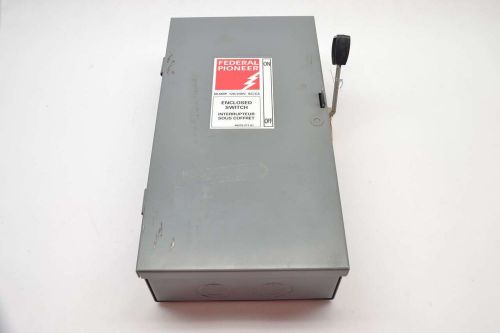 FEDERAL PIONEEER 86322 ENCLOSED 60A AMP 120/240V-AC 2P DISCONNECT SWITCH B389785