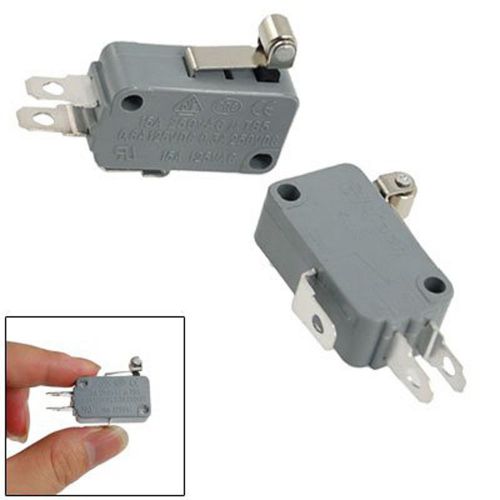 2015 New Hot Sale 2 Pcs Gray Roller Short Metal Lever Miniature Micro Switch