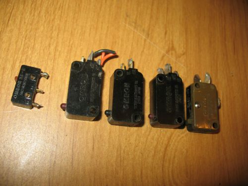 5 Used Omron Micro Switch VV-5-3A V-1A442 VV-DS VV-5-1A442-D SS-5 Tested