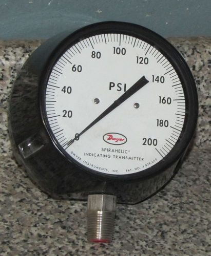 Dwyer spirahelic pressure gage series 7116b-g200 0-200psi for sale