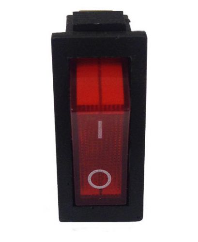 Ac 250v 15a 20a red light illuminated on/off 2 position rocker switch 3 pin for sale
