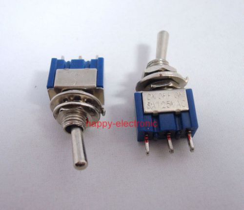 10pcs Toggle Switch 3-Pin SPDT ON-OFF-ON 3 Position  6A 125VAC