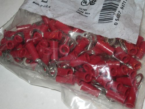 New 3m 94717 vinyl insulated ring terminal 22-18 awg 100 pack red #10 for sale