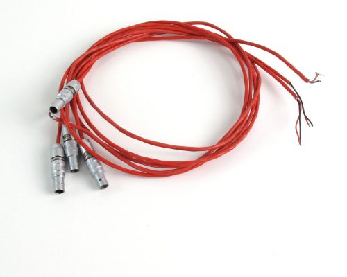 Lot of (4) Lemo Connector Cable Assemblies JBXFDOG 28&#034; 2 POS Belden 1PR22