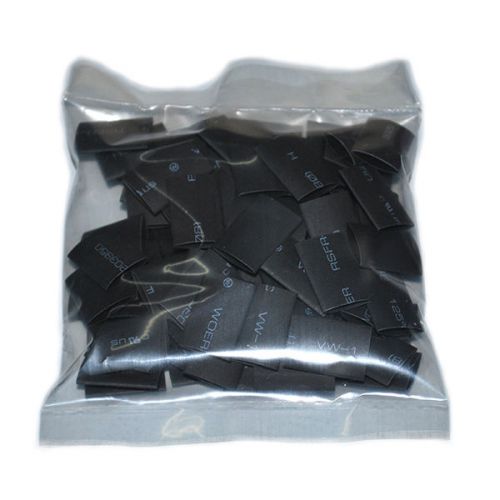 100 pcs heat shrinkable tubings 8 x 20 mm for rg6 cable ,125°c, black for sale