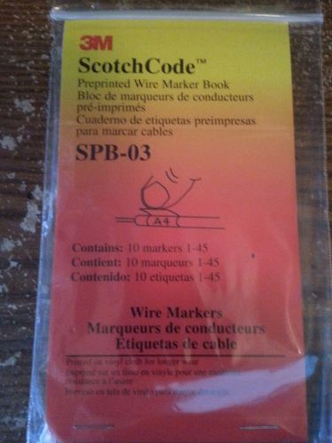 3M SCOTCH CODE  SPB-03 REPRINTED WIRE MARKER BOOK  1-45