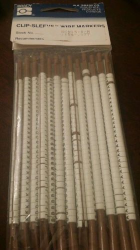 Brady clip sleeve wire markers scn15-a-m for sale
