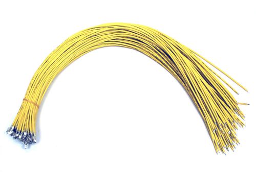 100pc VH 3.96mm pin with Wire 18AWG 1007 VW-1 80°C FT-1 90°C UL CSA L=45cm Yellow