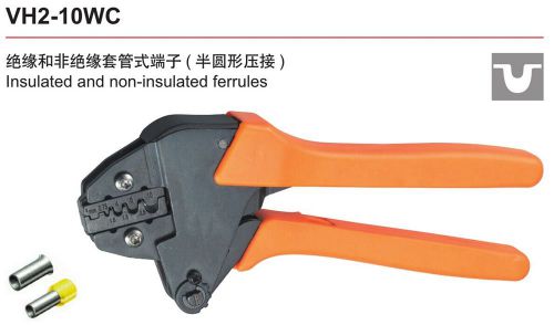 0.5-10mm2 awg22-8 vh2-10wc insulated and non-insulated ferrule crimping plier for sale