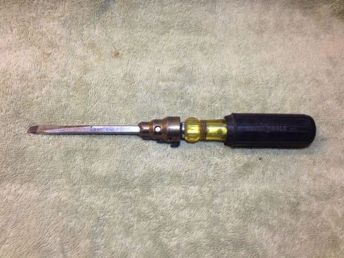 Klein 600-6 in flat head screwdriver &amp; 19350 emt conduit reamer tool usa made for sale