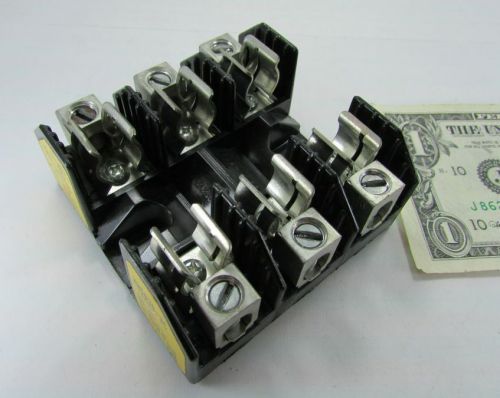 New cooper bussmann 30a 250v 2 pole fuse block holder h25030-3c class m 10k rms for sale