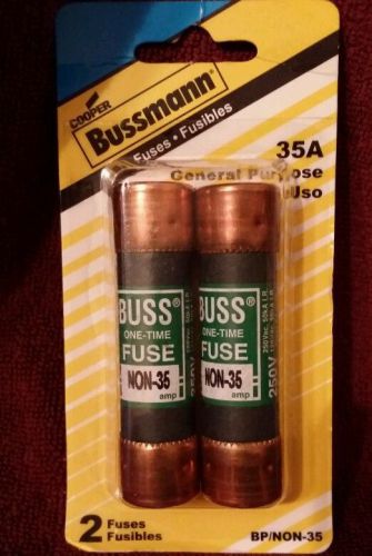 Cooper bussmann 35 amp one time general purpose fuse non-35 2pk for sale